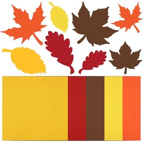 280Pcs Fall Leaves Paper Cutouts Maple Leaf Cutouts Colored Autumn Paper Cut Outs Fall Leaf Bulletin Board Decor Card Stock Punch Out Maple for Autumn Thanksgiving Classroom DIY Crafts Scrapbook Decor in Kuwait