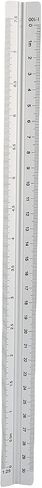 Evgatsauto Architectural Scale Aluminium Triangular Ruler 30cm 1:20 ، 1:25 ، 1:50 ، 1:75 ، 1: 100 ، 1: 125 للهندسة المعمارية والهندسة والتوضيح التقني (Silver) in Saudi Arabia