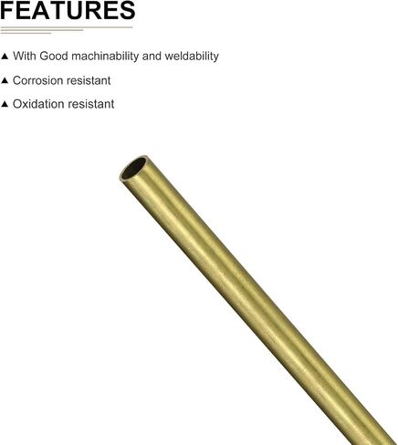 أنبوب نحاسي DTGN 5.5 مم × 0.2 مم × 300 مم (ODxWall TxL) - عبوتان - جيد لإطار ديكور DIY لمعدات الآلات - أنابيب معدنية مستديرة in Saudi Arabia