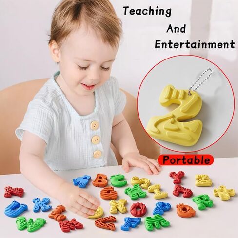 26pcs A -Z العديد من الحروف المملوكة الحجارة الحسية للأطفال ， الحجر القلق الناعم المليء بالتوحد أطفال تهدئة - ألعاب الإجهاد المملوءة للطلاب تخفيف القلق - جوائز صغيرة تململ ألعاب in Kuwait