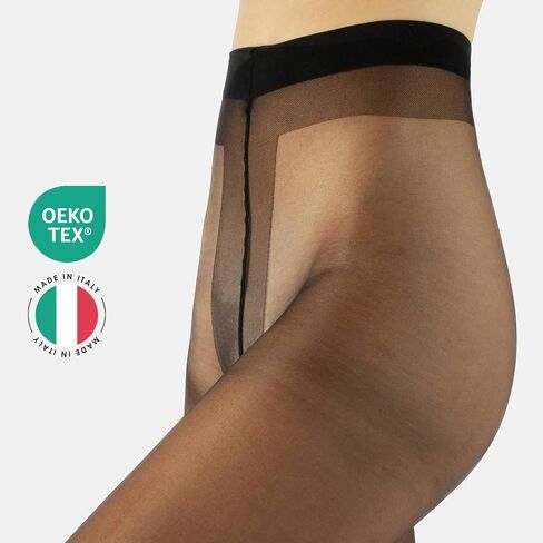 لباس ضيق نسائي من CALZITALY، نايلون شفاف، جوارب طويلة صيفية، جوارب 8DEN، طبيعي، طبيعي، S، M، L، صنع في إيطاليا in Kuwait