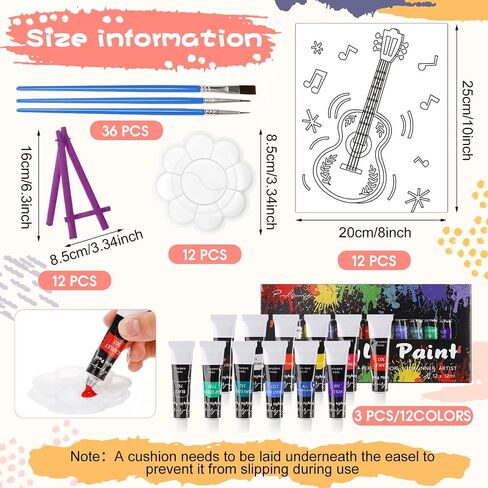 Sherr 108 Pcs Lady Sip and Paint Kit, Pre Drawn Canvas for Adults in Saudi Arabia