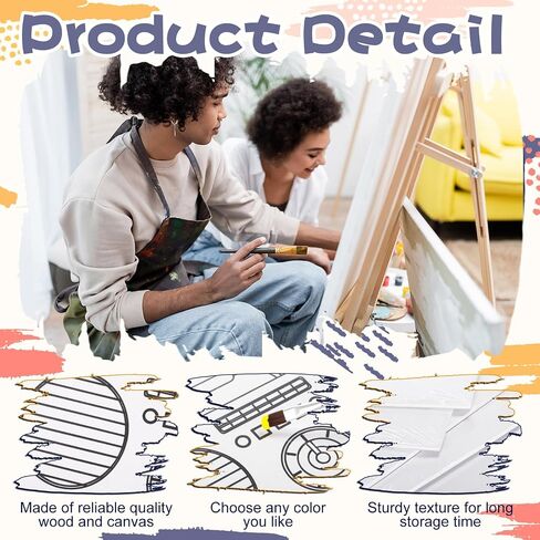 Sherr 108 Pcs Lady Sip and Paint Kit, Pre Drawn Canvas for Adults in Saudi Arabia