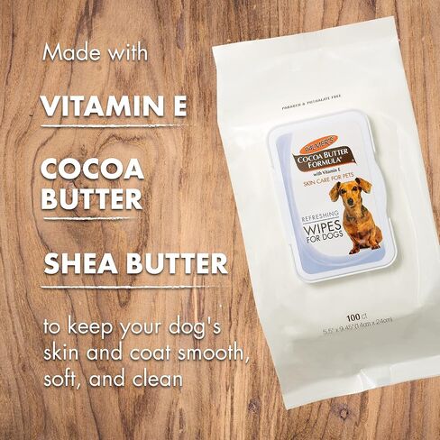 مناديل جرو جوز الهند في بالمر بين الحمامات - يمسح زبدة الكاكاو للكلاب - البارابين والفثالات الحرة الحمام ، 100 عدد in Kuwait