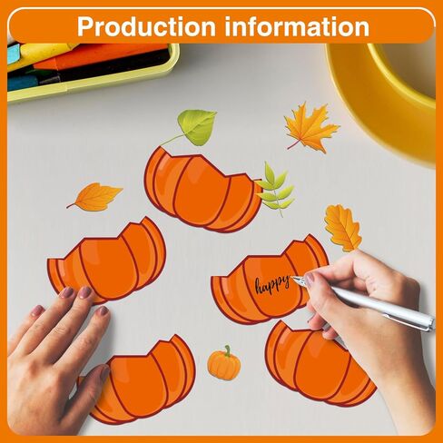 63pcs زخارف النشرات الخريف ، فالقر القرع زخارف الفصول الدراسية قرع قطع الورق -أووتس عيد الشكر ديكور ديكور ديي كراف فورت فورت فصول الطرف in Kuwait