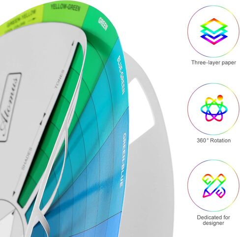 Coheali Rotatable Color Wheel - ألوان مائية دليل خلط دليل العجلة فئة التدريس أداة خلط اللون دليل الصباغ in Kuwait