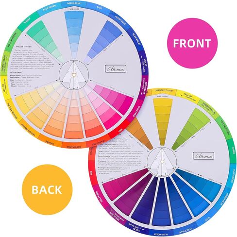 Coheali Rotatable Color Wheel - ألوان مائية دليل خلط دليل العجلة فئة التدريس أداة خلط اللون دليل الصباغ in Kuwait