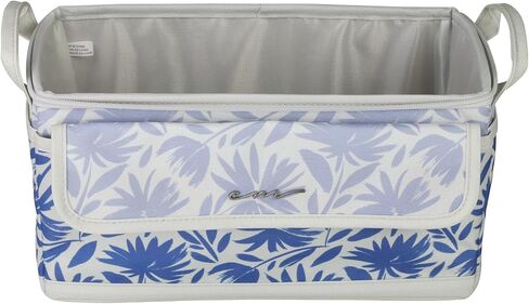 Everything Mary Floral Sewing Box Organizer - 3 Pockets, Durable Polyester Tote with Zipper Closure, Luggage Band, and Handles - Portable Sewing Storage for Notions, Patterns, and Supplies in Saudi Arabia