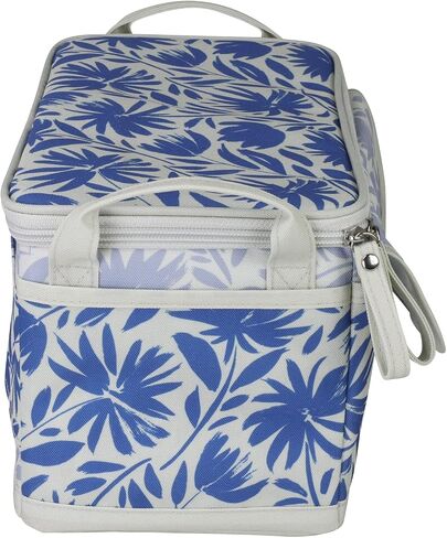 Everything Mary Floral Sewing Box Organizer - 3 Pockets, Durable Polyester Tote with Zipper Closure, Luggage Band, and Handles - Portable Sewing Storage for Notions, Patterns, and Supplies in Saudi Arabia
