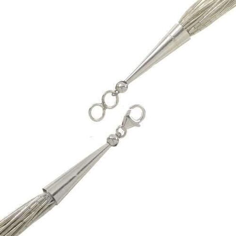 20 Strand Native American Liquid Silver Necklace Two Feet Long Sterling Heishi Beads 0320 in Saudi Arabia