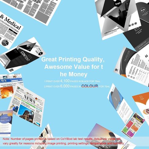 Sublimation Ink Refillable for Epson ET-8550 ET-8500 Wide-Format Supertank Printers for Heat Transfer (6 Bottles of 70 ML,BK,PB,C,M,Y,GR) in Saudi Arabia