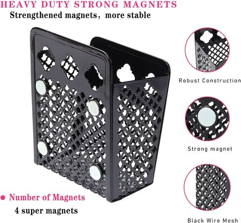 Magnetic Pencil Holder - Magnetic Locker Organizer, 1 Pack Pen Holder Locker Accessories for School and Office (1 Pack Pink) in Kuwait