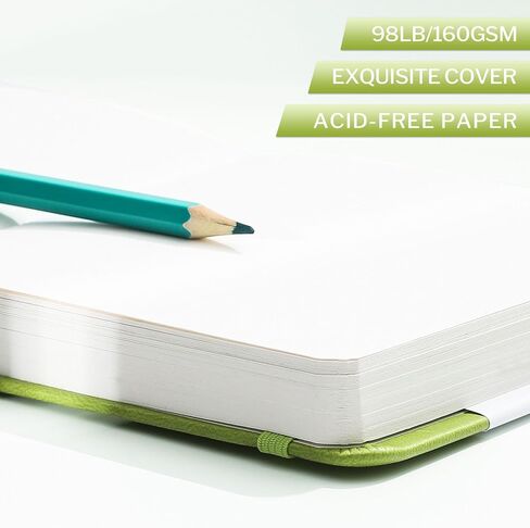 Hardcover Pocket Sketchbook, 5" x 5" Square Mini Sketchbook, 98lb/160gsm Heavyweight Tiny Sketch Book, 80 Sheets Small Travel Drawing Journal for Adults, Artist, Ideal for Gift (Emerald Green) in Saudi Arabia