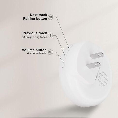 Comsmart Smart Wireless Dog Door Bell, Doggie Doorbell for Pet Potty Training Communication Go Outside Press Button with 38 Melodies 4 Volume Levels LED Flash (1 Receiver & 2 Transmitter), Black in Kuwait