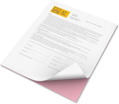 ورقة Xerox Revolution Digital Carbonless ، جزأين ، 8.5 × 11 ، وردي/أبيض ، 5000/كرتون in Saudi Arabia