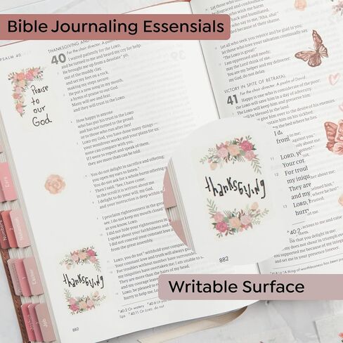 Christian Stickers for Bible Journaling Made of Washi Tape 125 PCS, Inspirational Verses and Decorative Frames Bible Stickers, Perfect for Bible Study, Planners, Laptops and Water Bottles in Kuwait