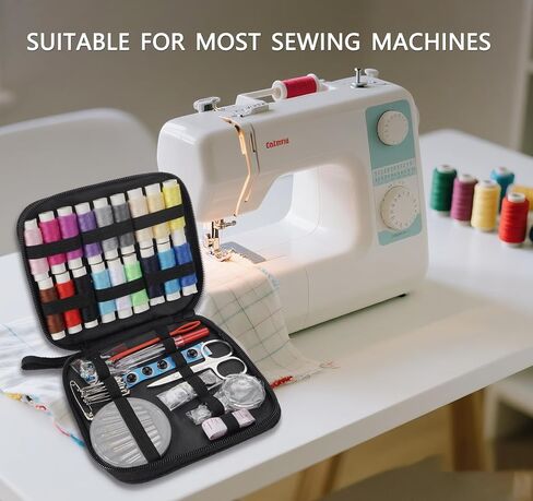 StiVerse 84 Pcs Mini Sewing Kit for Adults, 18 Color Needle and Thread kit, Professional Sewing, Supplies Accessories for Travel Beginners Worker Kids, Emergency, DIY and Home in Kuwait