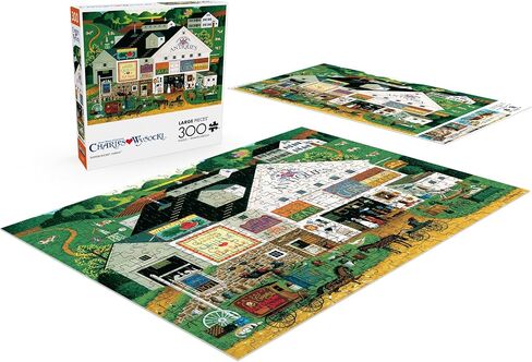 Buffalo Games - Charles Wysocki - Peppercricket Farms - 300 قطعة كبيرة من بقطات بانوراما للبالغين - تحدي لغز مثالي لليالي اللعبة in Saudi Arabia