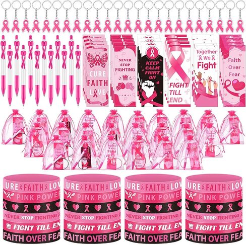 120 Pcs Suicide Prevention Awareness Gift Set Include Pens Ribbon Silicone Bracelets Wristbands Bookmark Keychain Organza Bag for Office Public Charity Events Supplies in Saudi Arabia
