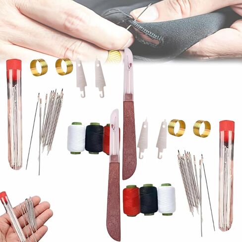 34 PCS مجموعة إبر فولاذية كبيرة العين ، مجموعة أدوات الخياطة HosenWelt ، مجموعة أدوات الخياطة 37pcs HosenWelt ، إبرة ومجموعة خيط لخياطة الملابس ، حرفيات مصنوعة يدويًا ، إبر ومجموعات الخيوط المحمولة in Kuwait