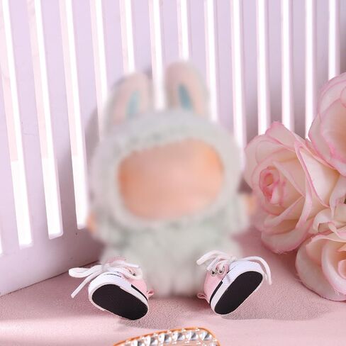 Canvas Shoes for Doll, Mini Cute Casual Shoes Toy Dress Up Outfit Clothes Accessories for 5.9in & 6.7in Doll (Pink) in Saudi Arabia