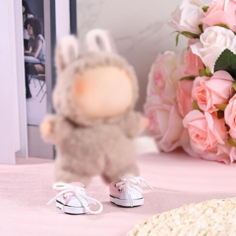 Canvas Shoes for Doll, Mini Cute Casual Shoes Toy Dress Up Outfit Clothes Accessories for 5.9in & 6.7in Doll (Pink) in Saudi Arabia