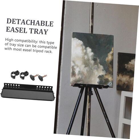 jojofuny Folding Easel Rack Plastic Tray Multi-Use Easel Painting Tools Plate Lightweight Aluminum Alloy Tripod for Artists Portable Sketch Rack Stand in Saudi Arabia