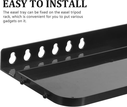 Uonlytech Easel Tray Tankenment لوحة تخزين قابلة للإزالة لرفع الرسم البلاستيكي الدائم مع الحواف المرتفعة أداة طلاء مريحة للفنانين و in Kuwait