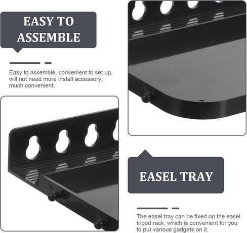Uonlytech Easel Tray Tankenment لوحة تخزين قابلة للإزالة لرفع الرسم البلاستيكي الدائم مع الحواف المرتفعة أداة طلاء مريحة للفنانين و in Kuwait