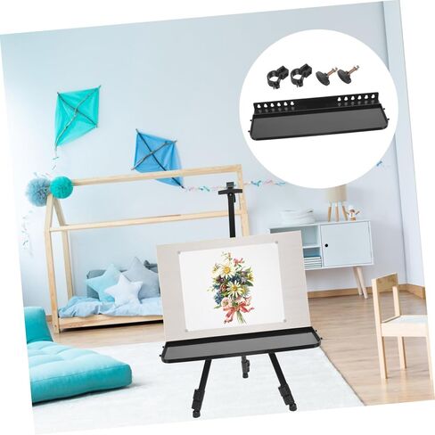 Homoyoyo قابلة للفصل ، صينية Easel Lighted للثقل للفنانين ، صينية تخزين فرشاة الطلاء مريحة مع مقطع لسهولة التثبيت في التصميم البلاستيكي لاستخدام الملحق in Saudi Arabia
