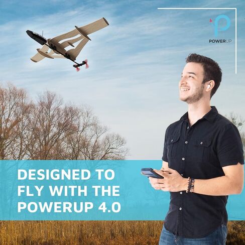 POWERUP New STARFLUX DIY Balsa Wood RC Airplane Kit – Build & Fly Smartphone Controlled Plane 4.0 | Made in USA, 2-in-1 Design, STEM Kit for Teens & Hobbyists in Kuwait