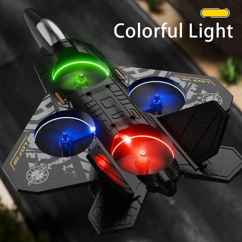 Remote Control Airplane for Kids Boys Beginners 8-12, RC Plane with Light, 360° Flip Fighter Jet Toys, Stunt Roll, Airplane Toy Gifts for Kids Boys Girls 8-16 Drone for Adults in Saudi Arabia