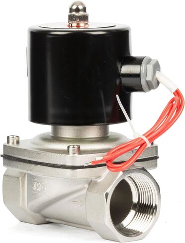3/4" Stainless Steel Electric Solenoid Valve 24V DC N.C. Air Water Oil VITON in Kuwait
