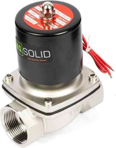 3/4" Stainless Steel Electric Solenoid Valve 24V DC N.C. Air Water Oil VITON in Kuwait