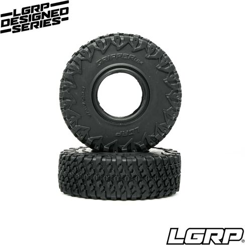Little Guy Racing Gripper LG4 1.0 بوصة متوافقة مع 1/24 RC AXIAL SCX24 ، RGT ، Element ، Enduro ، Uruav (4 إطارات لكل ترتيب) ، أسود ، 57 مم × 19.5 مم × R1 + ملصق LGRP Free LGRP in Kuwait