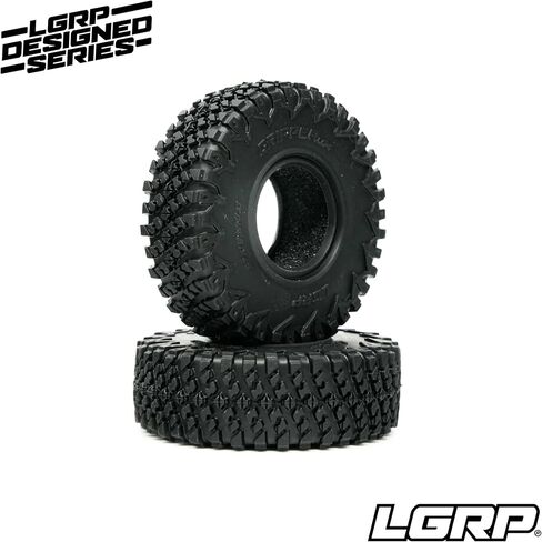 Little Guy Racing Gripper LG4 1.0 بوصة متوافقة مع 1/24 RC AXIAL SCX24 ، RGT ، Element ، Enduro ، Uruav (4 إطارات لكل ترتيب) ، أسود ، 57 مم × 19.5 مم × R1 + ملصق LGRP Free LGRP in Kuwait
