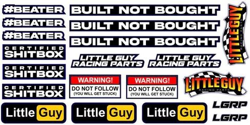Little Guy Racing Gripper LG4 1.0 بوصة متوافقة مع 1/24 RC AXIAL SCX24 ، RGT ، Element ، Enduro ، Uruav (4 إطارات لكل ترتيب) ، أسود ، 57 مم × 19.5 مم × R1 + ملصق LGRP Free LGRP in Kuwait