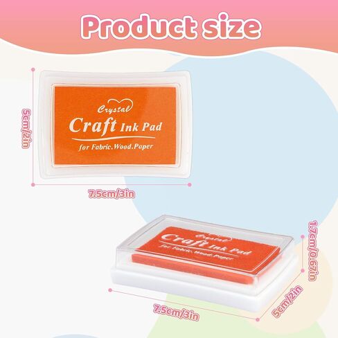 HAFFUZI Washable Stamp Pads for Kids, Ink Pads for Rubber Stamps, 8 Color Non-Toxic Craft Ink for Paper Fabric Wood, Journaling Scrapbooking Handprint Art in Saudi Arabia