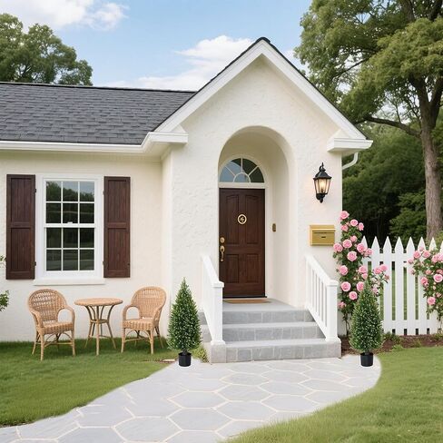 شجرتان من خشب الأرز الاصطناعي بطول 3 أقدام، شجرة اصطناعية خارجية بوعاء للأشعة فوق البنفسجية، نباتات اصطناعية لشجرة توبياري صناعية للأماكن الداخلية والخارجية in Kuwait