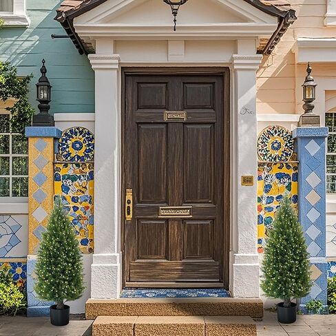 شجرتان من خشب الأرز الاصطناعي بطول 3 أقدام، شجرة اصطناعية خارجية بوعاء للأشعة فوق البنفسجية، نباتات اصطناعية لشجرة توبياري صناعية للأماكن الداخلية والخارجية in Kuwait