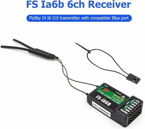 Flysky FS-IA6B مع IBUS PORT 2.4G 6CH PPM Controller Receiver for FS I4 I6S I6X I10 RC Car Drone Airplane (2pcs) in Saudi Arabia