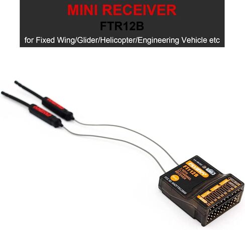 Flysky FTr12B 12 Channel 2.4ghz Dual Antenna PWM PPM i.Bus S.Bus Receiver, Adaptation PL18 NB4 NB4 Lite AFHDS3 Transmitter for Rc Airplaner Engineering Vehicle in Saudi Arabia