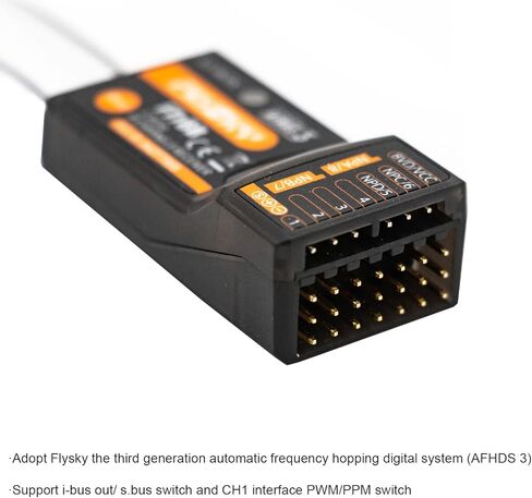 Flysky FTr8B 2.4GHz Remote Control Receiver Dual Antenna, 8CH PWM/PPM/i.Bus/S.Bus Output Compatible AFHDS 3 RF Modules for PL18 NB4 NB4 Lite Transmitter RC Glider Vehicles in Saudi Arabia