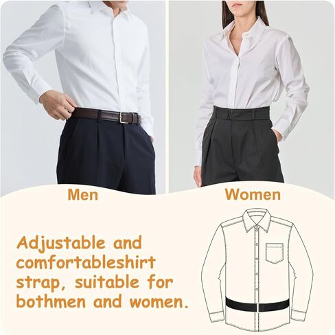 Tuck N قميص البقاء يبقى للرجال النساء ، وامتداد حزام مرن غير مرئي قابل للتعديل ، مثالي للشرطة ، والعسكرية من قميص البقاء والعمل والملابس غير الرسمية in Kuwait