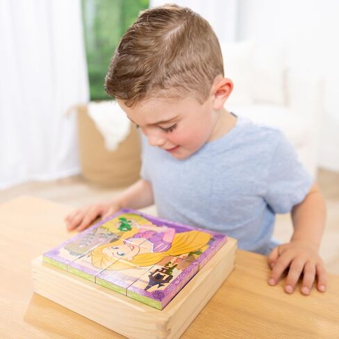 Melissa & Doug Disney Princess Wooden Toy Cube Blocks for Boys and For Girls 3+ - FSC Certified in Saudi Arabia
