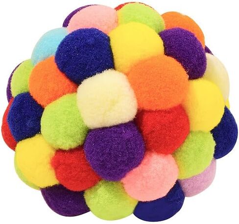 Colorful Plush Bell Ball cat Toy, Durable Plush Ball self-Amusing cat Toy 029 in Saudi Arabia