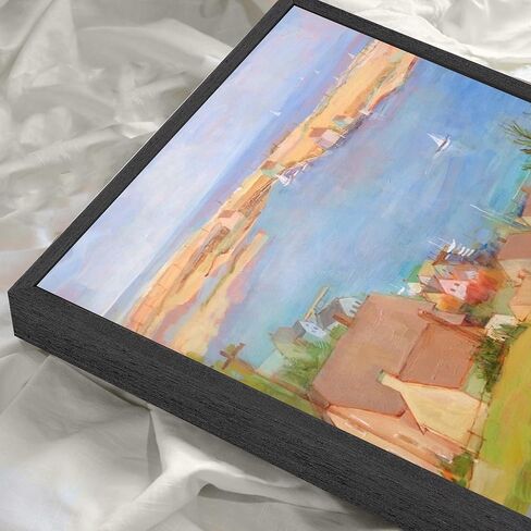 16"x20" Solid Wood Canvas Floater Frames for 0.6-0.9" Depth Canvas Art, 2 Pack Canvas Floating Frame, Canvas Frames, Art frame for Diamond Painting Paint by Numbers (Black, 16"x20") in Kuwait