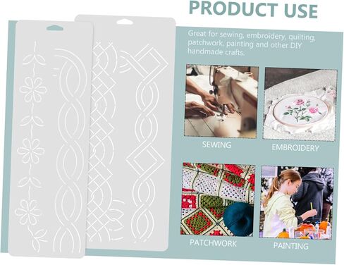 مجموعة قالب خياطة اللحف المثيرة - 3 مقالين باستيك بلاستيكي متين لمشاريع الترقيع والتطريز DIY مثالية للمبتدئين والخياطة المنزلية in Kuwait