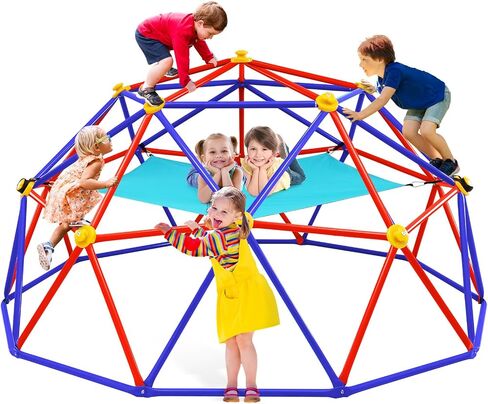 Zupapa Climbing Dome مع أرجوحة ، تدعم ما يصل إلى 1000 رطل صالة ألعاب رياضية ، ومتسلق قبة 10 أقدام مع أرجوحة للأطفال من 3 إلى 10 معدات اللعب في الهواء الطلق in Kuwait