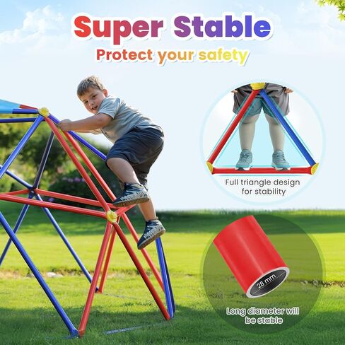 Zupapa Climbing Dome مع أرجوحة ، تدعم ما يصل إلى 1000 رطل صالة ألعاب رياضية ، ومتسلق قبة 10 أقدام مع أرجوحة للأطفال من 3 إلى 10 معدات اللعب في الهواء الطلق in Kuwait